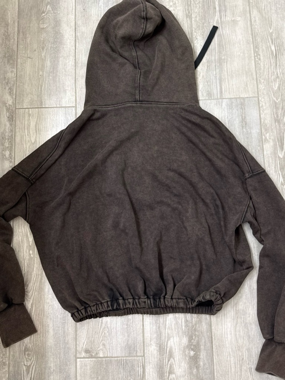 Ladies Vitality soft cropped Hooded Half-Zip Sweatshirt - Picture 7 of 7